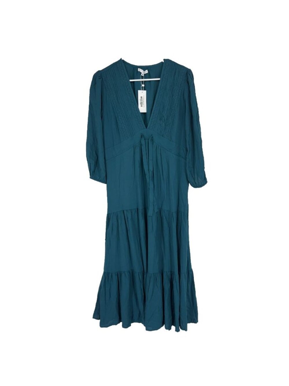 Baltic Born Women M Phillips Maxi Dress Persian Blue V Neck Defined Waist NEW - Picture 2 of 9